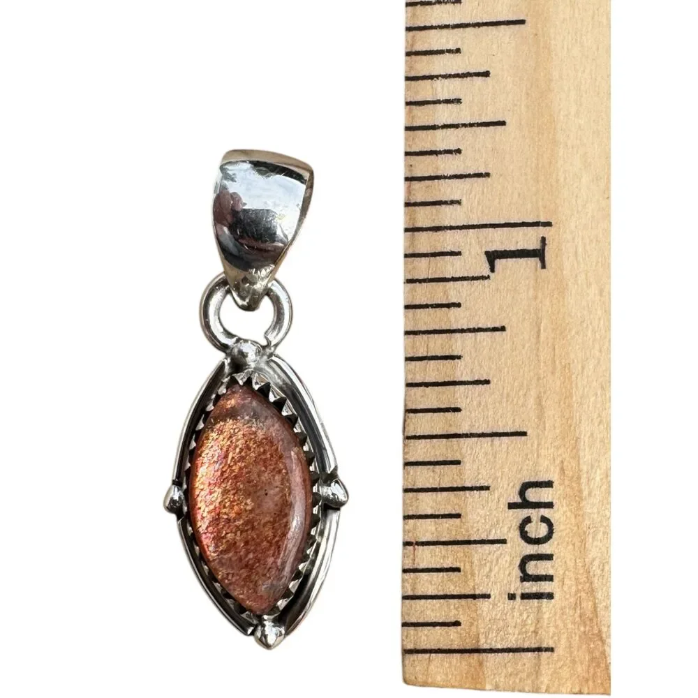 Sunstone Solid 925 Sterling Silver Pendant